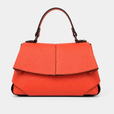 Geanta dama din Piele Naturala Orange Paola