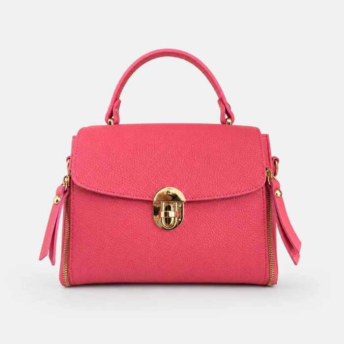 Geanta dama din Piele Naturala Roz flamingo Sara picture - 2
