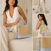 Geanta dama din Ratan Natural Bej si Piele Naturala Blue Palma picture - 2