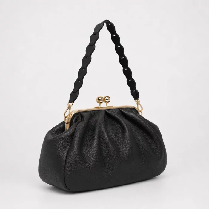 Geanta dama eleganta din Piele Naturala Neagra Monaco picture - 2
