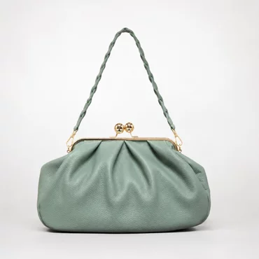 Geanta dama eleganta din Piele Naturala Verde Monaco