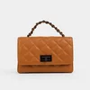 Geanta dama mini din Piele Naturala Maro camel Carina picture - 1