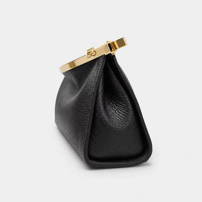 Geanta dama tip clutch din Piele Naturala Neagra Maestro picture - 3