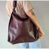 Geanta dama tip rucsac Piele Naturala Bordo Ilda