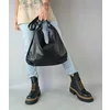 Geanta dama tip rucsac Piele Naturala Neagra Ilda