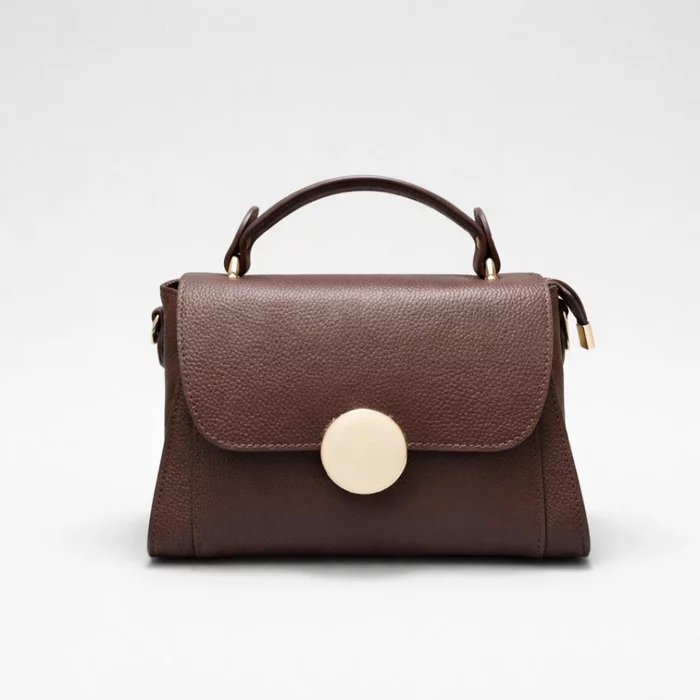 Geanta  din Piele Naturala Maro bizonat Atelier picture - 2