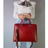 Geanta Laptop dama Piele Naturala Bordo PC
