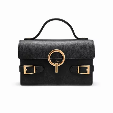 Geanta mini din Piele Naturala Neagra Nova