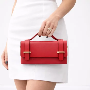 Geanta mini din Piele Naturala Rosie Virelle