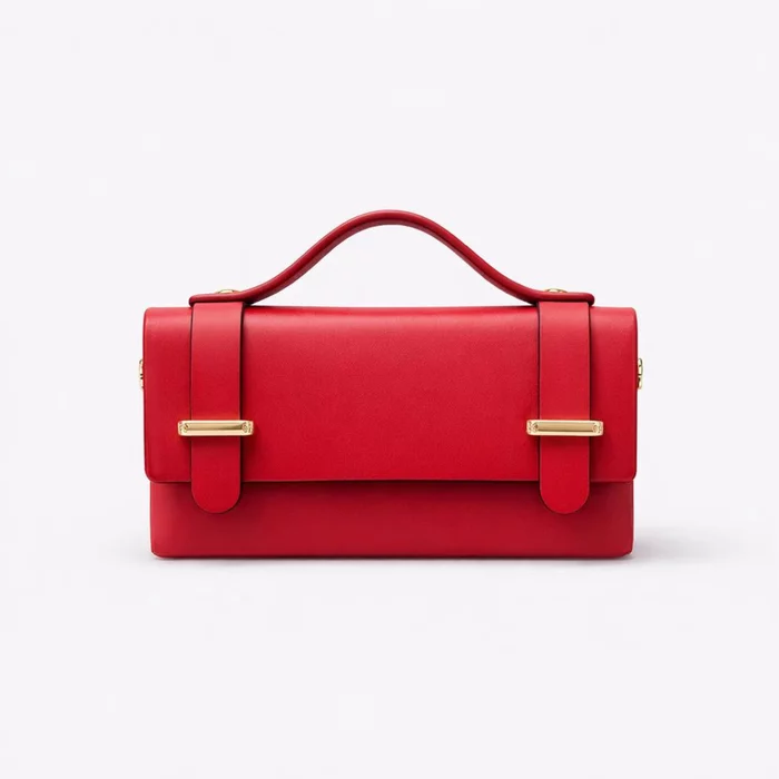 Geanta mini din Piele Naturala Rosie Virelle picture - 2