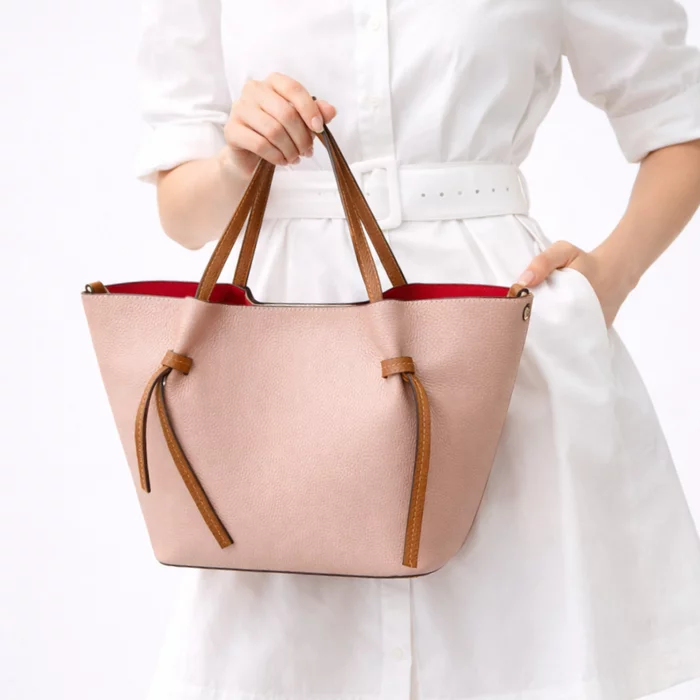 Geanta shopper din Piele Naturala bizon Bej Dayli picture - 2