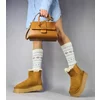 Ghete imblanite Piele Naturala Camel Kara
