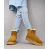Ghete imblanite Piele Naturala Camel Kara