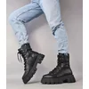 Ghete Piele Naturala Negre Ivanna L