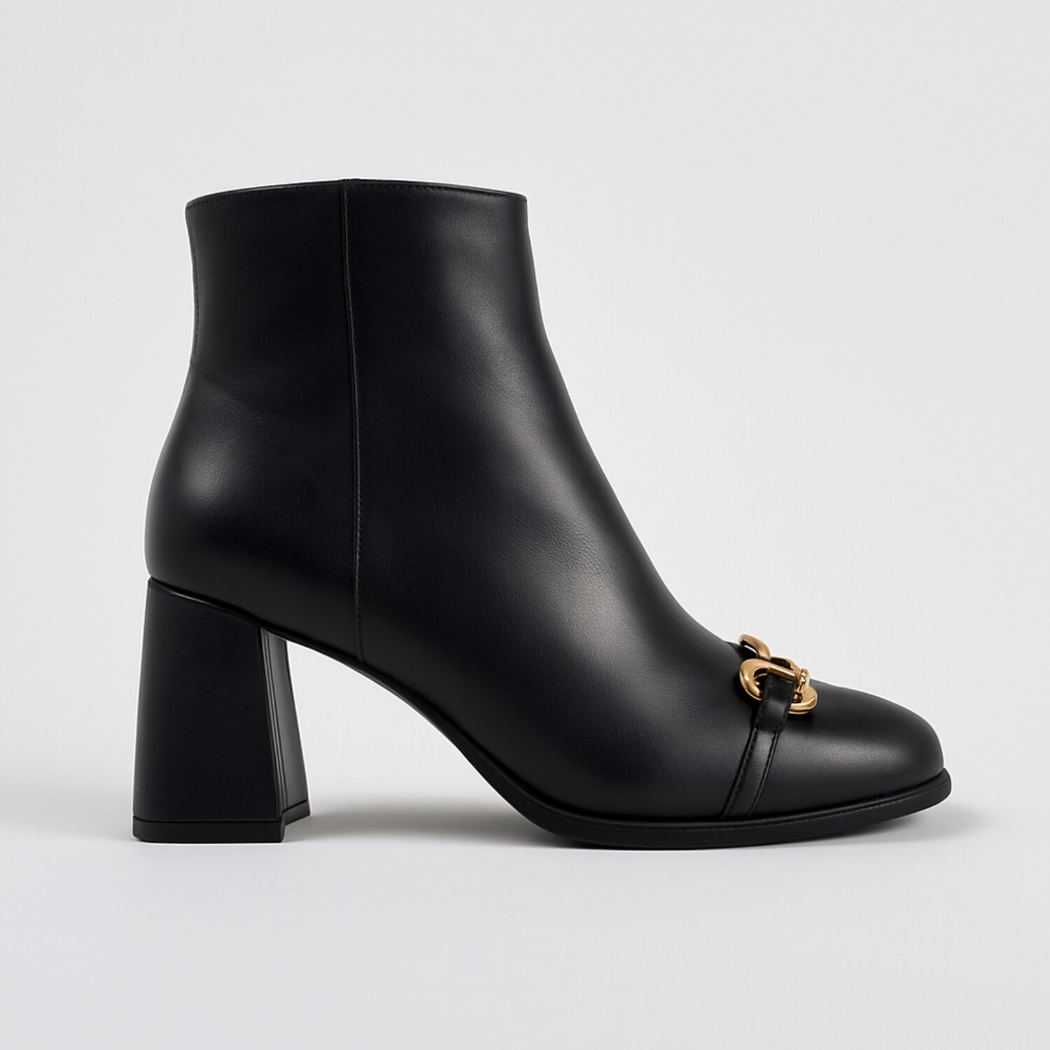 Ghete Piele Naturala Negre Lizy