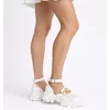 Pantofi Casual Piele Naturala Albi accesoriu lant City picture - 2
