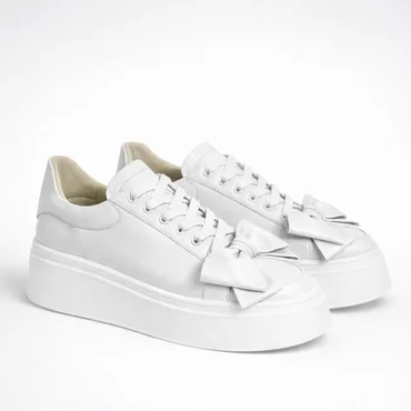 Pantofi casual Piele Naturala Albi Barni B