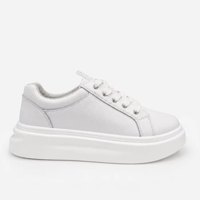 Pantofi casual Piele Naturala Albi Ora picture - 2