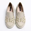 Pantofi casual Piele Naturala Bej cu capse Ayla picture - 4