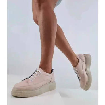 Pantofi casual Piele Naturala bej Holly