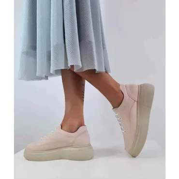 Pantofi casual Piele Naturala bej Holly