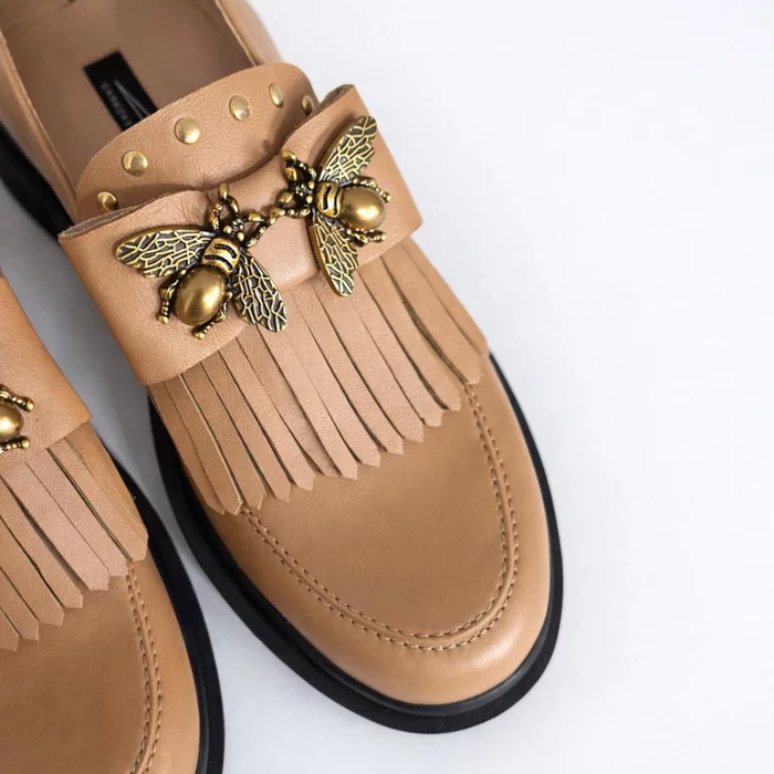 Pantofi casual Piele Naturala Bej Kasia picture - 3