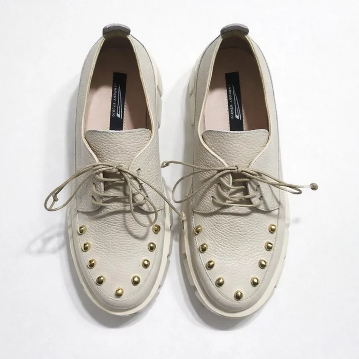 Pantofi casual Piele Naturala Bej Luke picture - 3