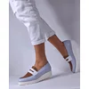 Pantofi casual Piele Naturala Blue cu Maro Nosy