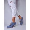 Pantofi casual Piele Naturala Blue cu siret Celio