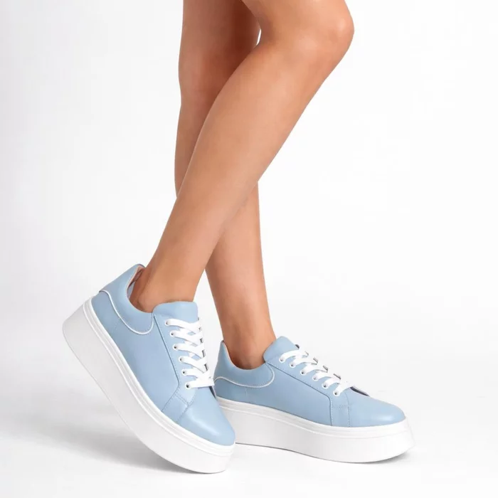 Pantofi casual Piele Naturala Blue Garkony Aeris picture - 2