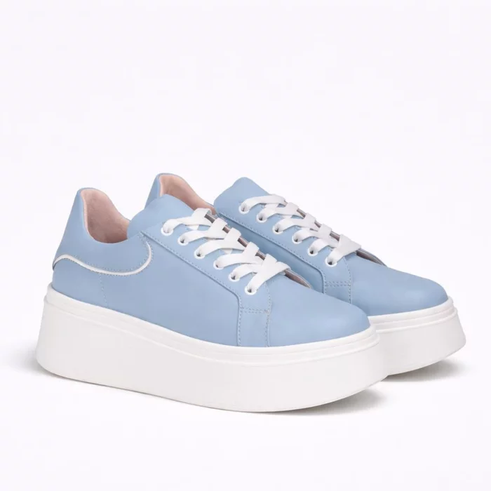 Pantofi casual Piele Naturala Blue Garkony Aeris picture - 3