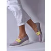 Pantofi casual Piele Naturala Gri cu Roz Nosy