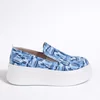 Pantofi casual Piele Naturala imprimeu Blue Garkony Heritage picture - 1