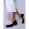 Pantofi casual Piele Naturala Negri cu Alb Madonna