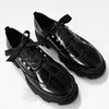 Pantofi casual Piele Naturala Negri cu siret Lucky picture - 6