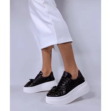 Pantofi casual Piele Naturala Presaj Negru Blaky