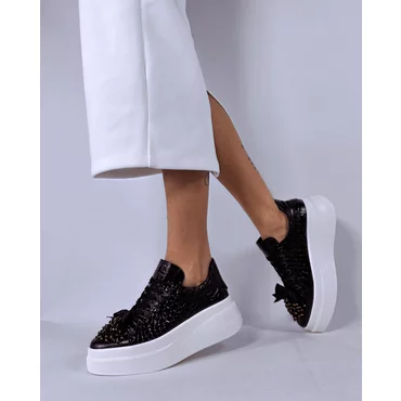 Pantofi casual Piele Naturala Presaj Negru Blaky