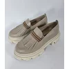 Pantofi casual Piele Naturala Print croco bej Camaro