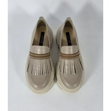 Pantofi casual Piele Naturala Print croco bej Camaro