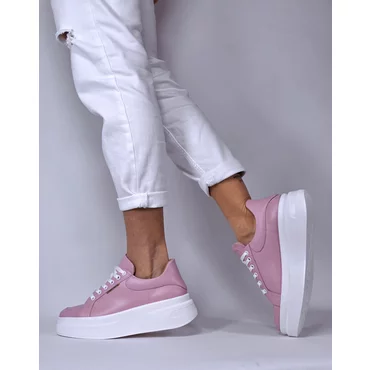 Pantofi casual Piele Naturala Roz Barni