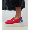 Pantofi casual Piele Naturala si textil rosu Frey