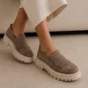 Pantofi casual Piele Naturala velur Bej cipria Arven picture - 5