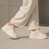 Pantofi casual sport Piele Naturala Bej Pale picture - 3