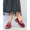 Pantofi casual tip Loafers catifea Bordo Erica