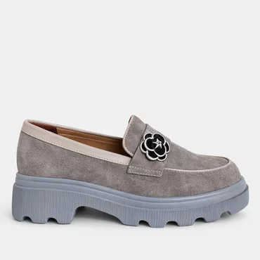 Pantofi dama casual Piele Naturala Taupe Camelia