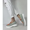 Pantofi dama casual Piele Naturala verde cu orange Thiana