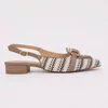 Pantofi dama cu toc mic confortabil din Textil Bej Sorina picture - 3