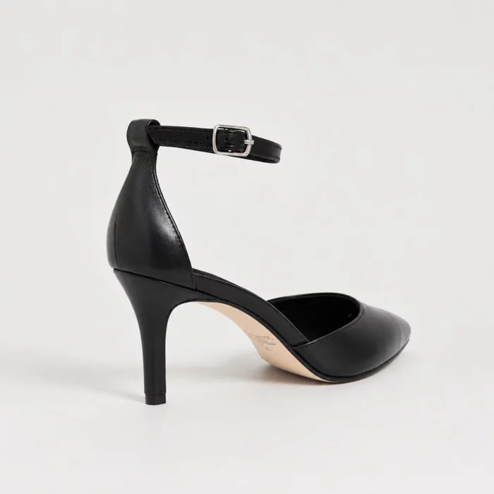 Pantofi dama eleganti Piele Naturala Negri cu toc mic Alira picture - 5