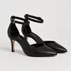 Pantofi dama eleganti Piele Naturala Negri cu toc mic Alira picture - 6