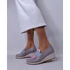 Pantofi dama Piele Naturala Gri cu Blue Oldy